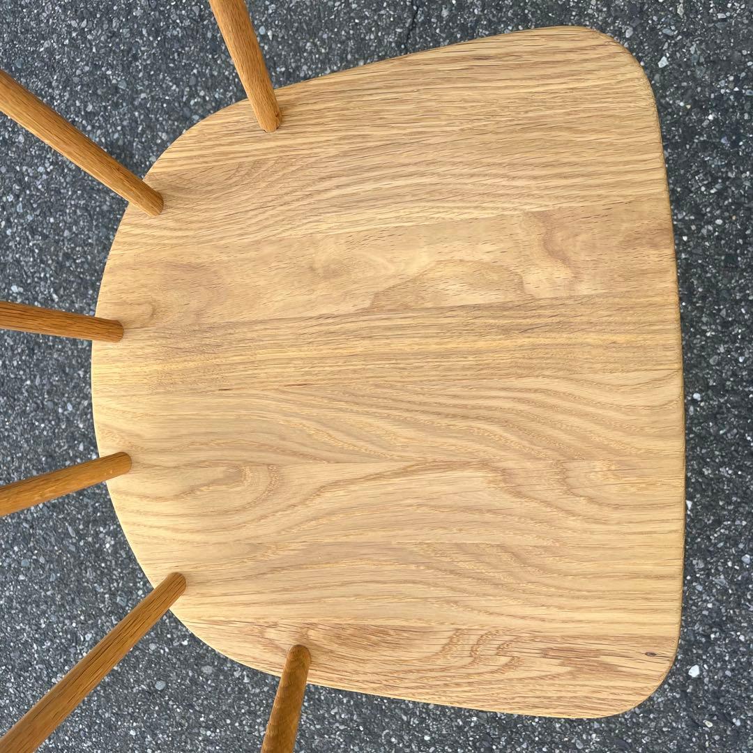 無印良品 オーク材 アームチェア 丸脚 天然木 木製 椅子