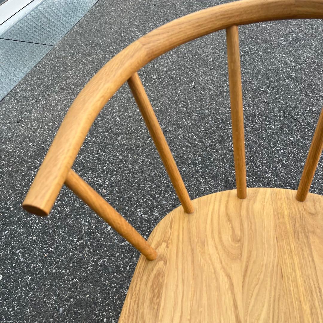 無印良品 オーク材 アームチェア 丸脚 天然木 木製 椅子