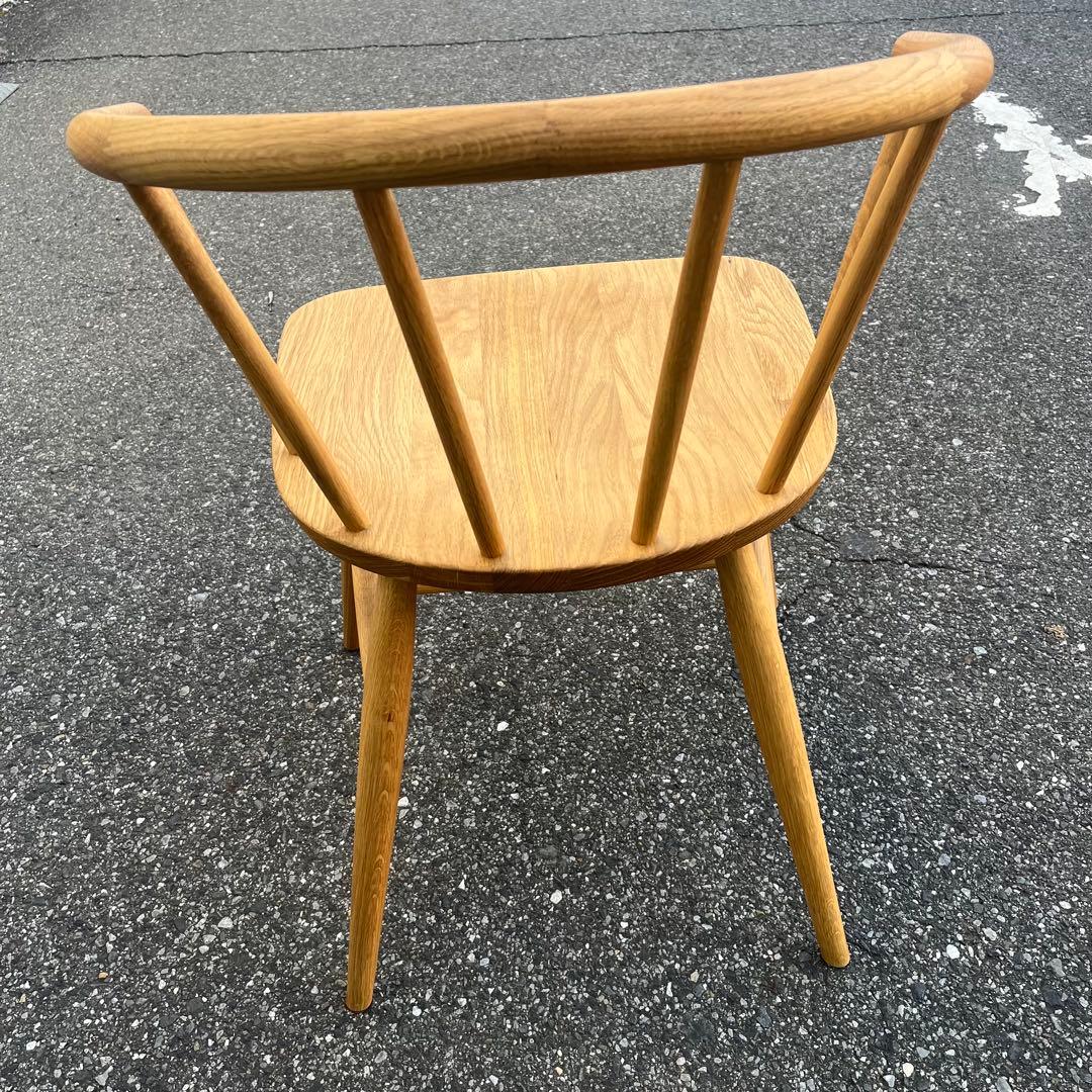 無印良品 オーク材 アームチェア 丸脚 天然木 木製 椅子