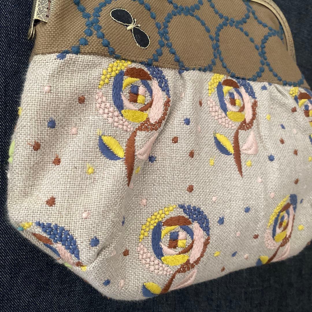 ミナペルホネン生地　がま口バッグ