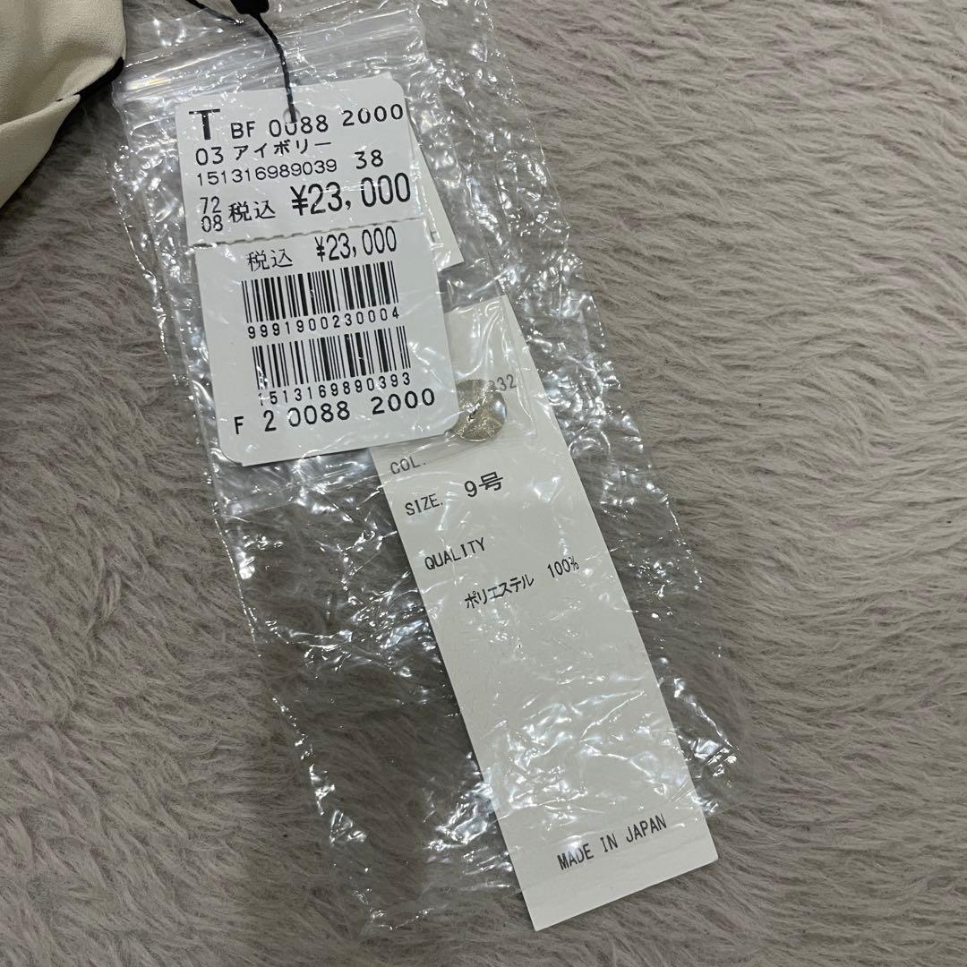 新品★ヤマダヤFENNELボリュームスリーブ ブラウス 幾何学模様 モノトーン