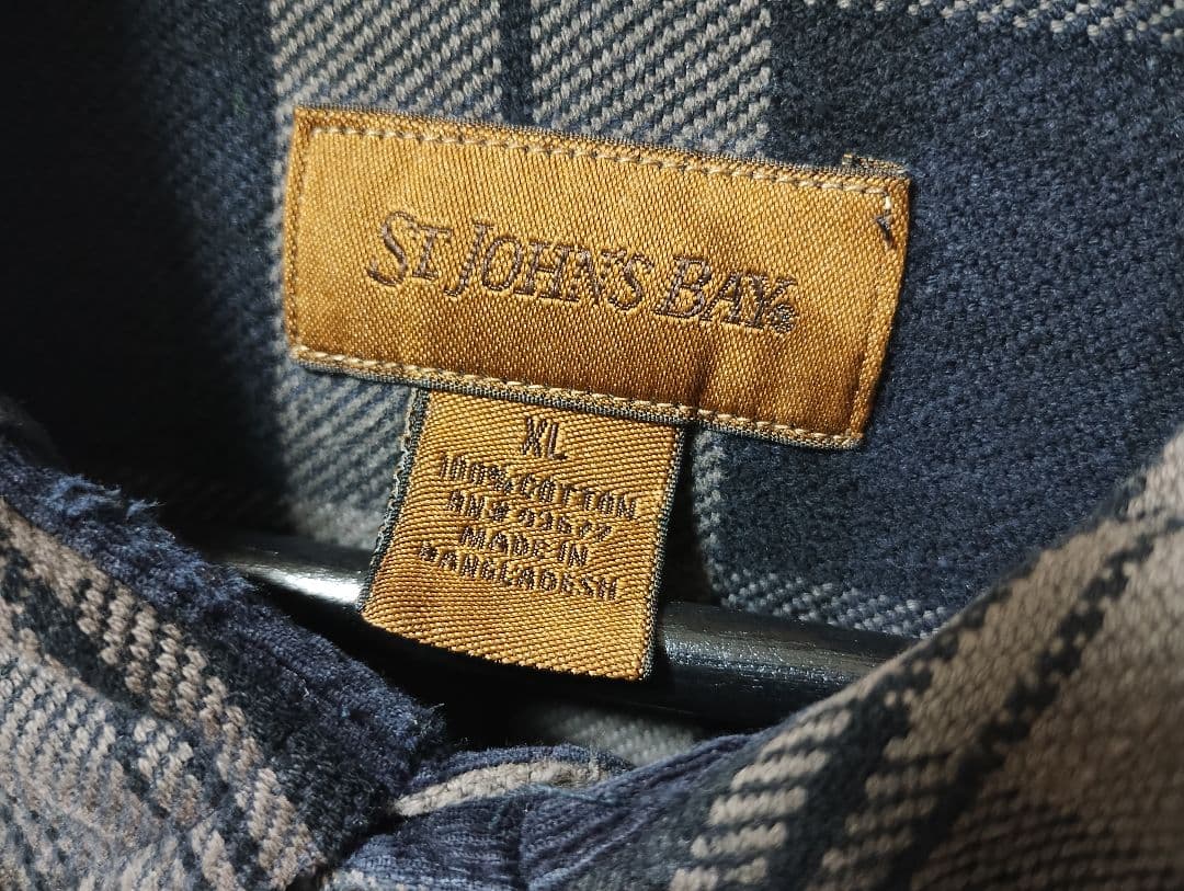 ST JOHN’S BAY セントジョンズベイ ネルシャツ ヘビネル XL