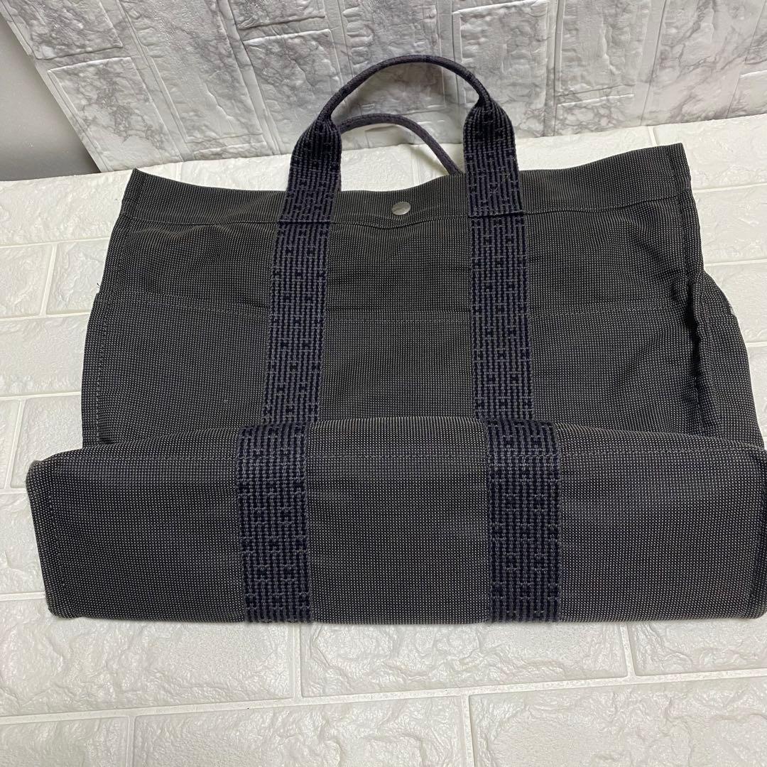 moma【HERMES】エルメス エールライン トートPMグレーキャンバス