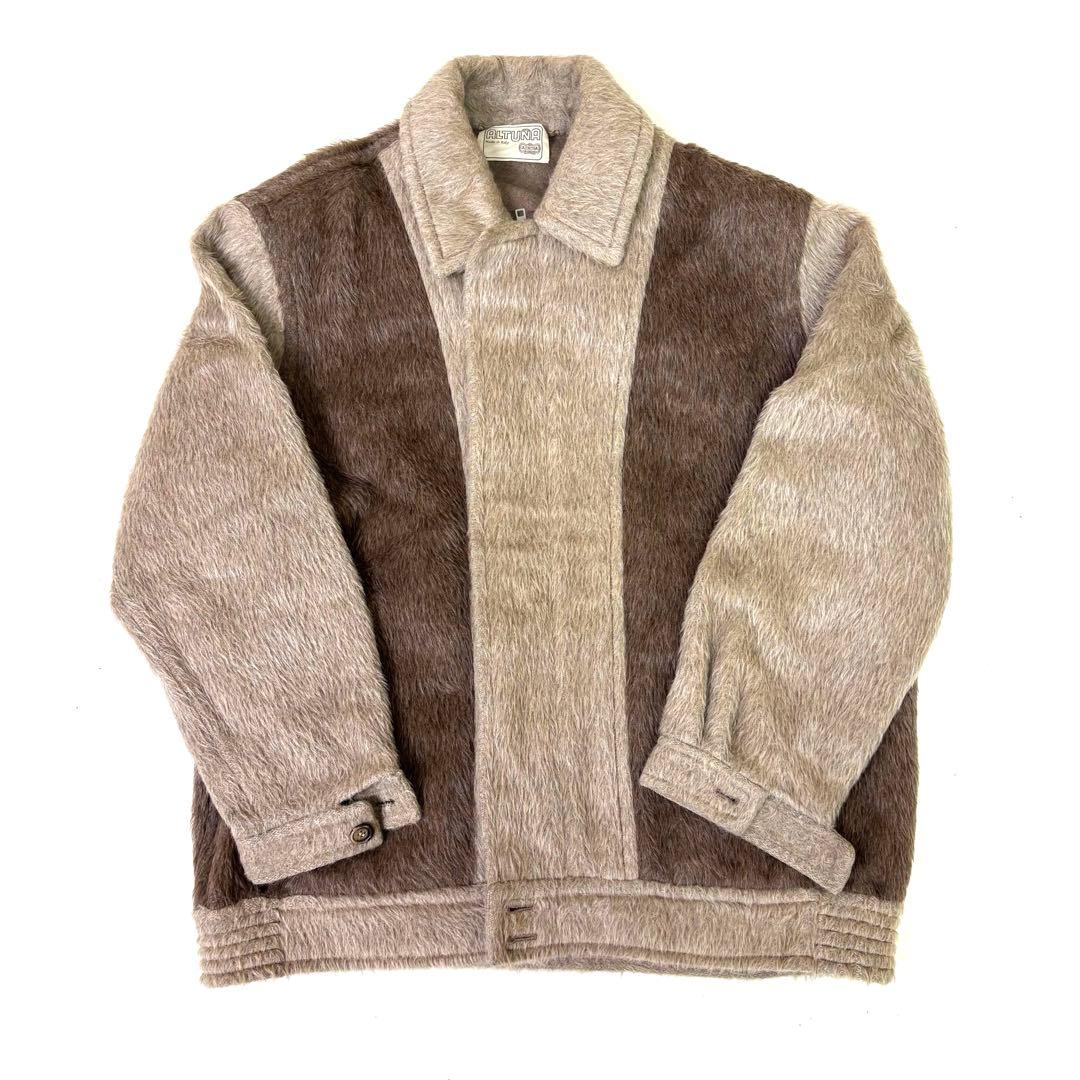 美品　Agnona イタリア製　ウール　ファー　ブラウンジャケット