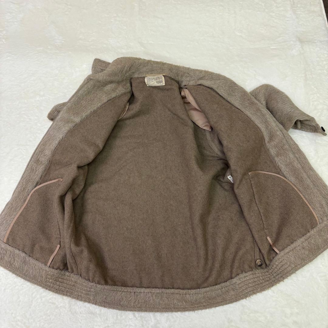 美品　Agnona イタリア製　ウール　ファー　ブラウンジャケット