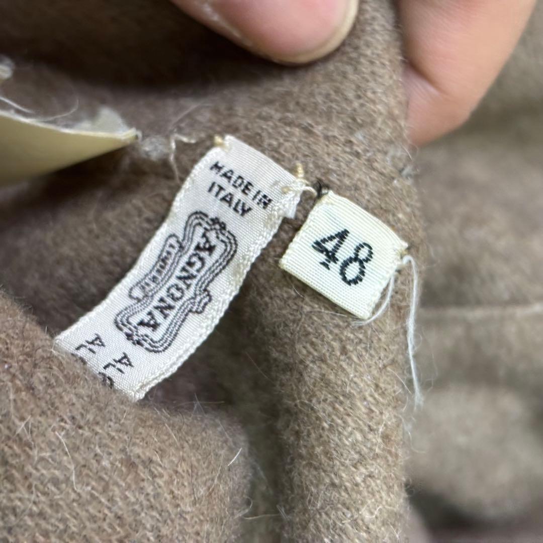 美品　Agnona イタリア製　ウール　ファー　ブラウンジャケット