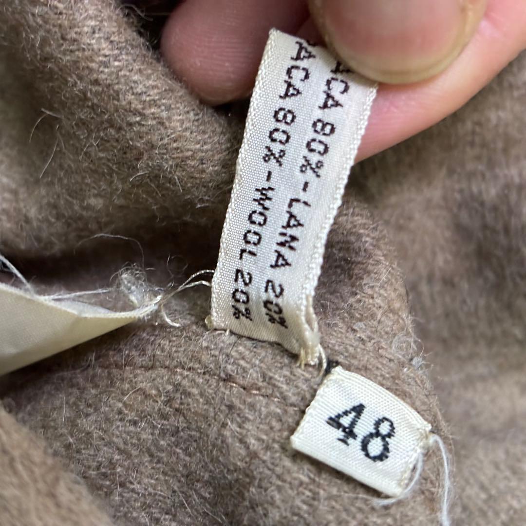 美品　Agnona イタリア製　ウール　ファー　ブラウンジャケット