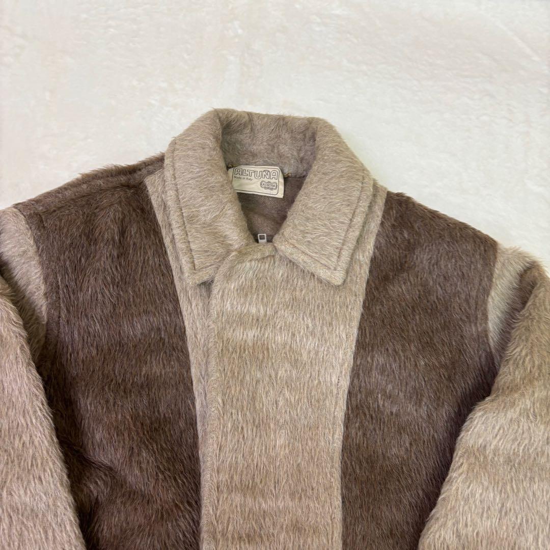 美品　Agnona イタリア製　ウール　ファー　ブラウンジャケット