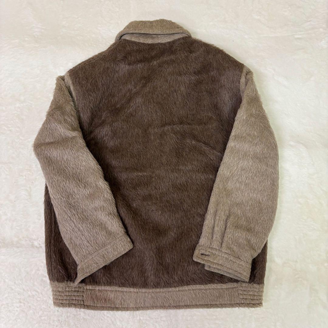 美品　Agnona イタリア製　ウール　ファー　ブラウンジャケット
