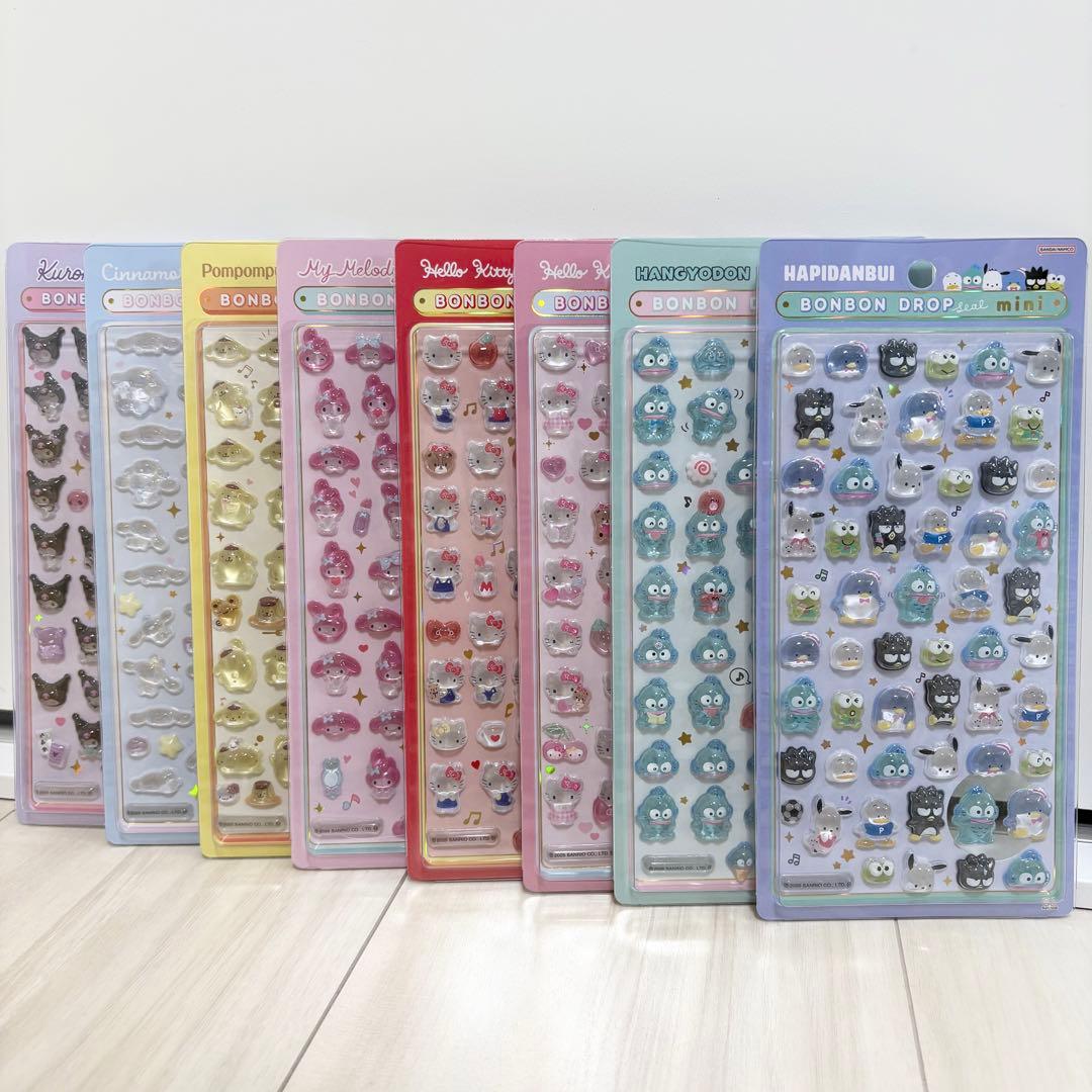 サンリオミニ　ボンボンドロップシール　コンプリート　8点セット