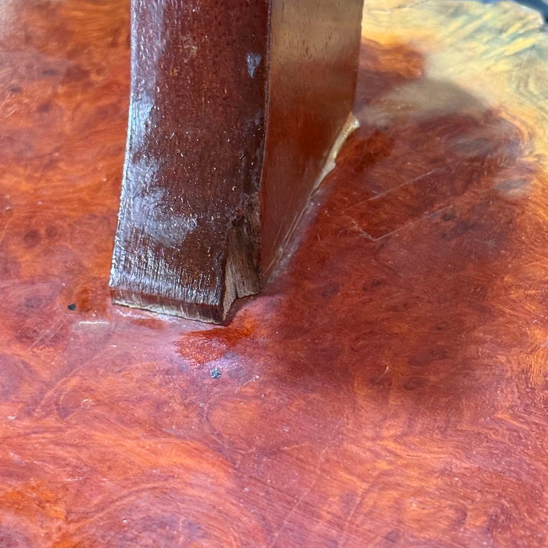 KZ014 花梨材 瘤玉　一枚板　座卓　唐木　ローテー ブル リビングテーブル