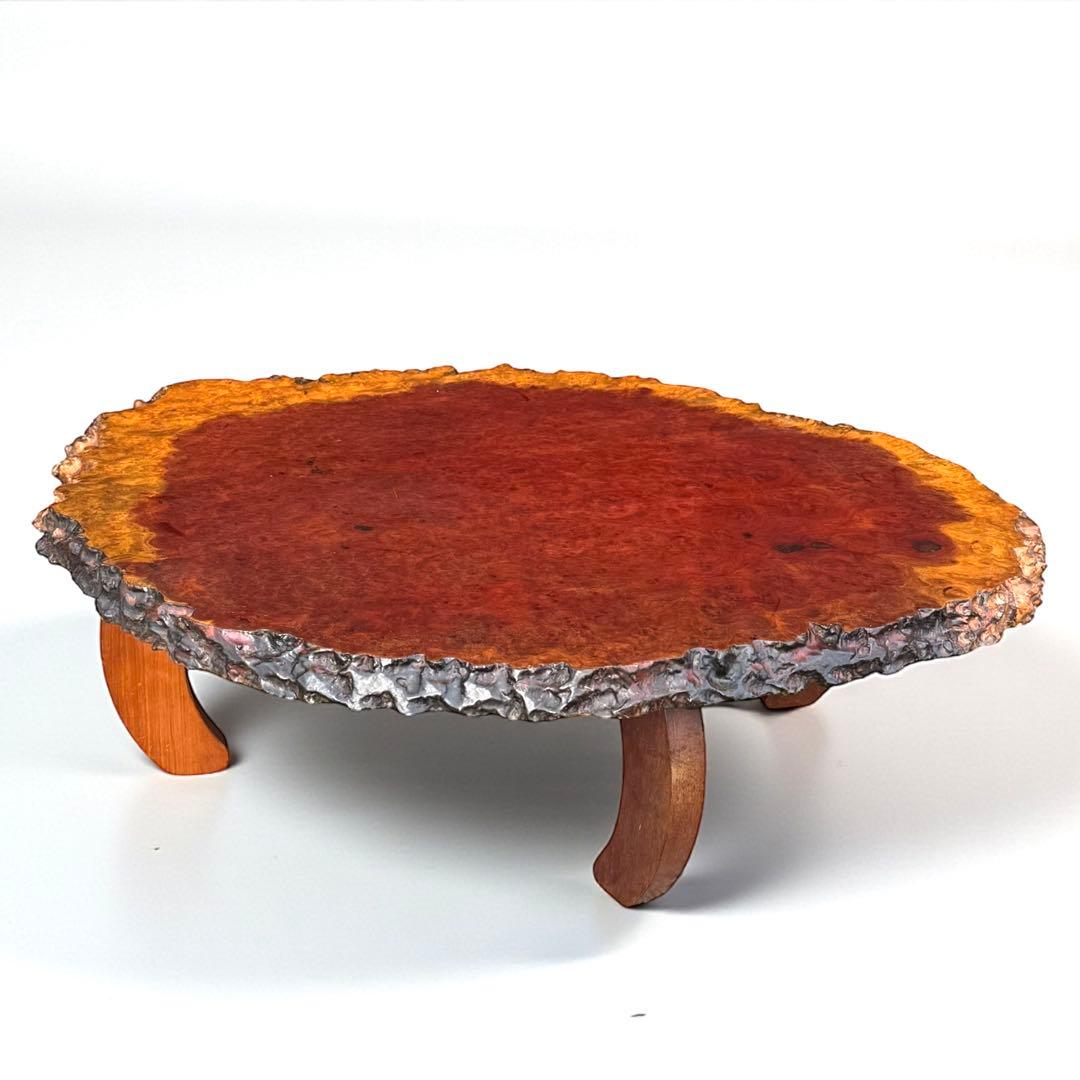 KZ014 花梨材 瘤玉　一枚板　座卓　唐木　ローテー ブル リビングテーブル