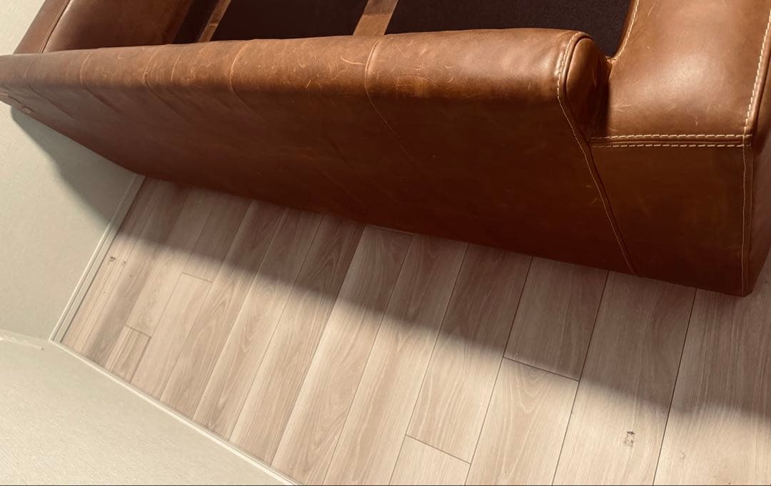 専用クラッシュゲート 2.5人掛けソファ 本革 ヴィンテージ調レザークッション付