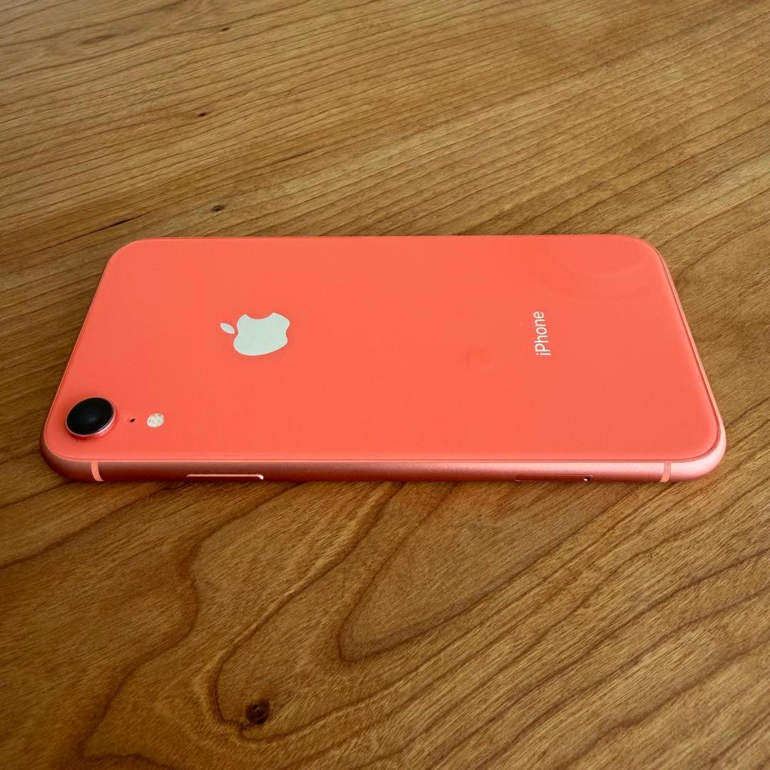 【美品】iPhone XR コーラル64GB バッテリーヘルス90%