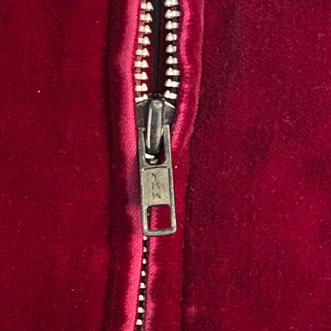 【良品】LONDON F.B. スカジャン 鷹　龍　ベロア 別珍 ボルドー M