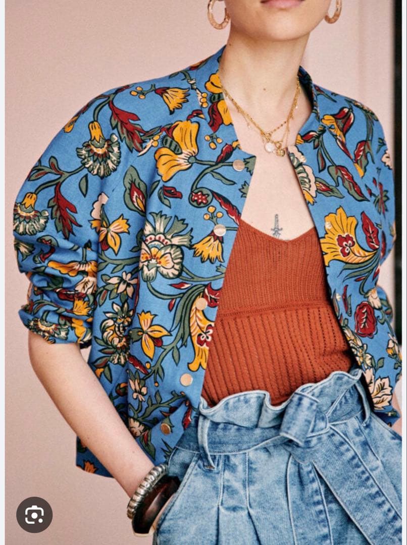 A*a様 Sezane レア品 花柄デザインジャケット 36