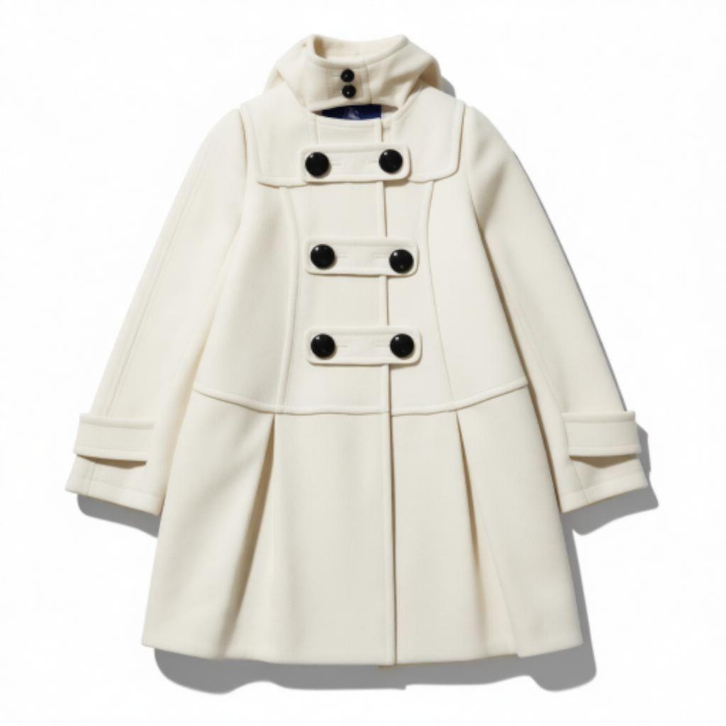 三陽商会　バーバリーブルーレーベル　アンゴラ混　Aライン　ダッフルコート　М