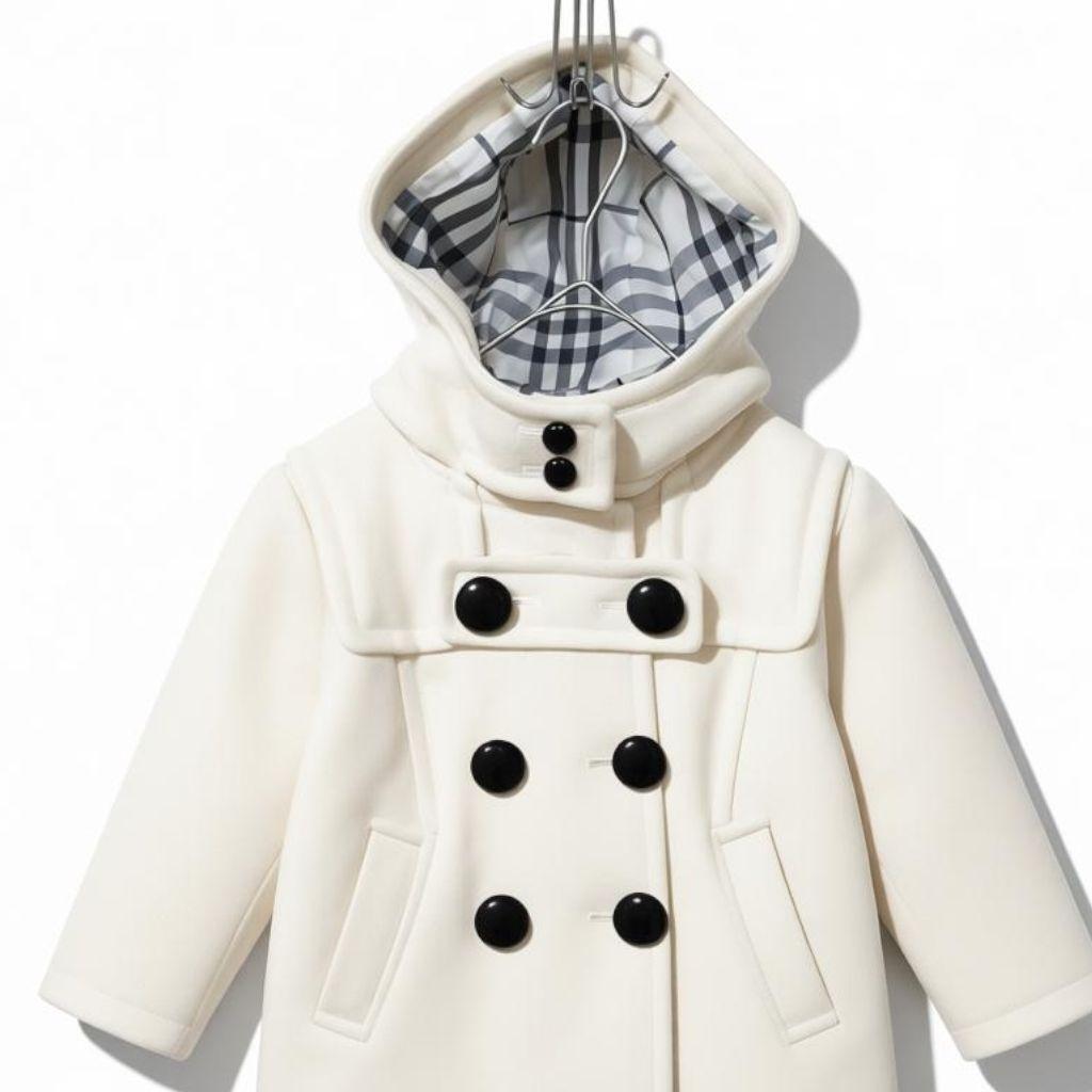 三陽商会　バーバリーブルーレーベル　アンゴラ混　Aライン　ダッフルコート　М