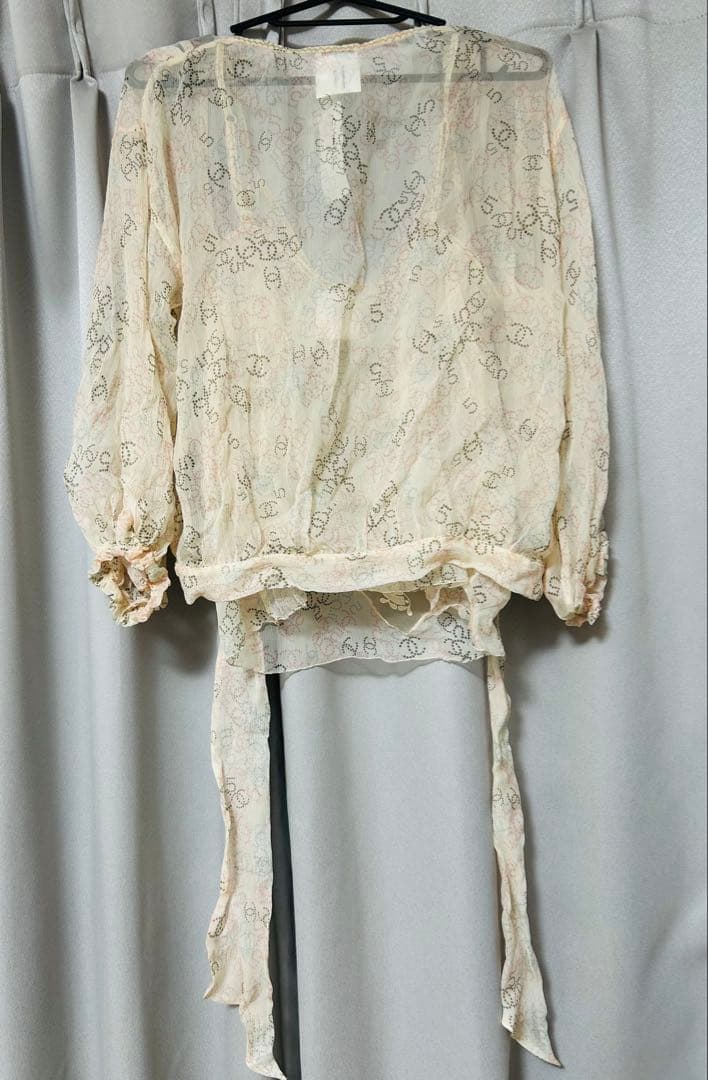 【新品タグ付き】CHANEL シルクキャミ＆カーディガン セット