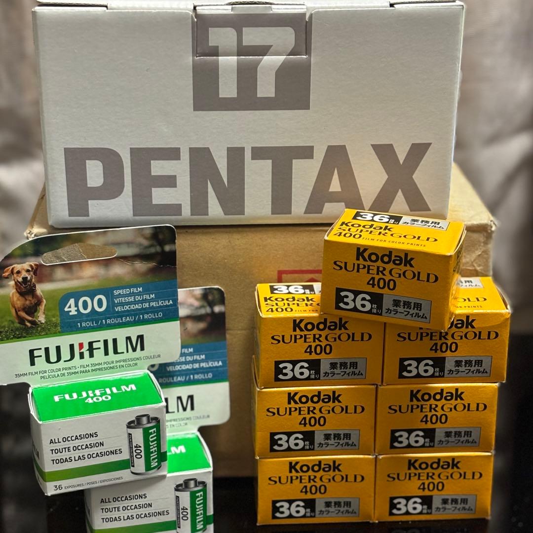 PENTAX 17 （新品、未使用、未開封）保証書 店名印有り/フィルム9本付き