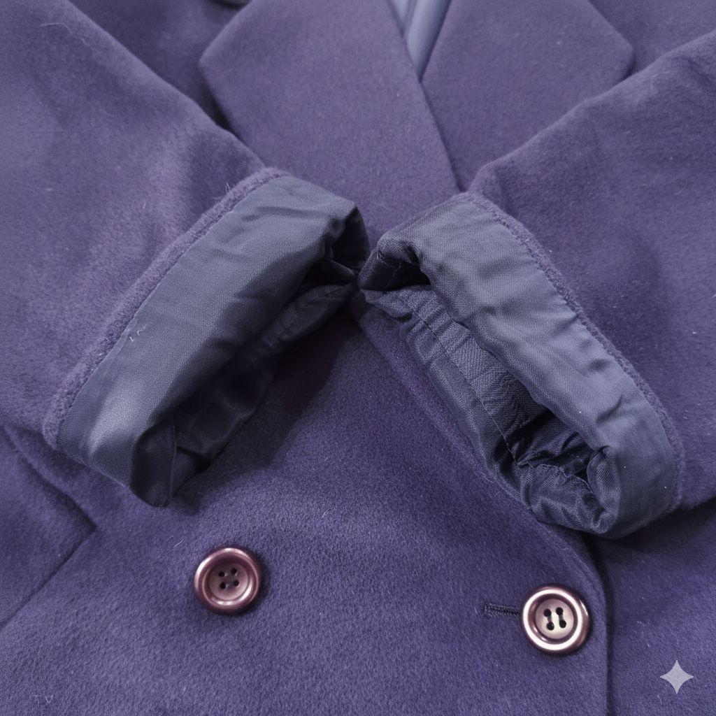 90s 白タグ Burberry カシミヤ混 ダブル チェスター コート Ｌ