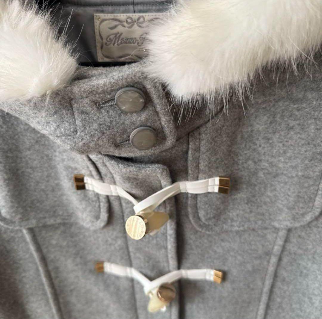 【rara】メゾピアノ/ファー付きダッフルコート/140/グレー