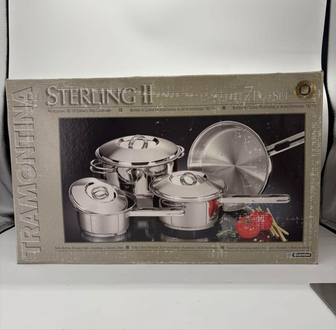 (未使用)Tramontina Sterling 片手鍋 4点セットステンレス