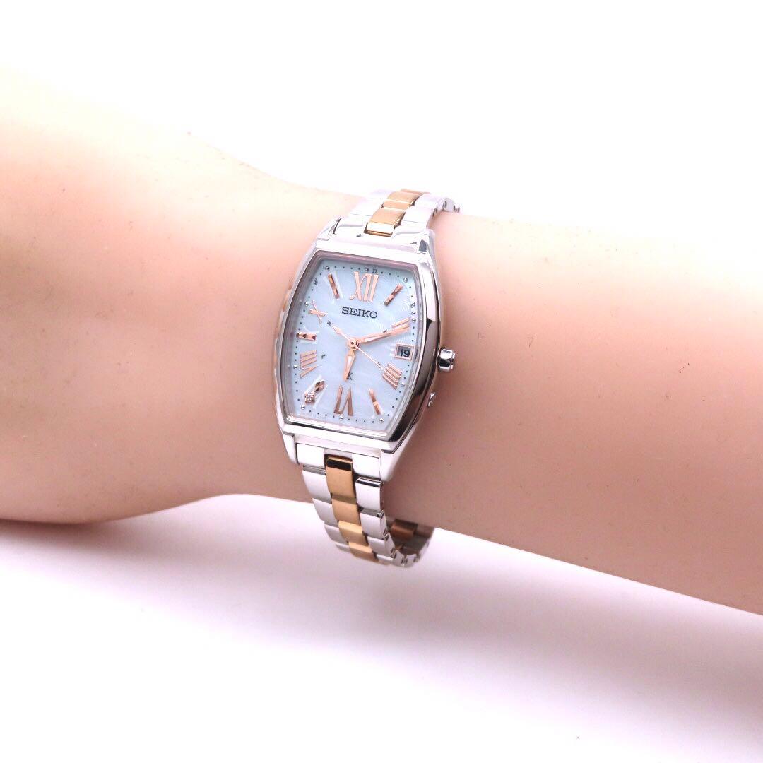 美品 SSVW117 ルキア 電波ソーラー セイコー 時計 トノー ダイヤ