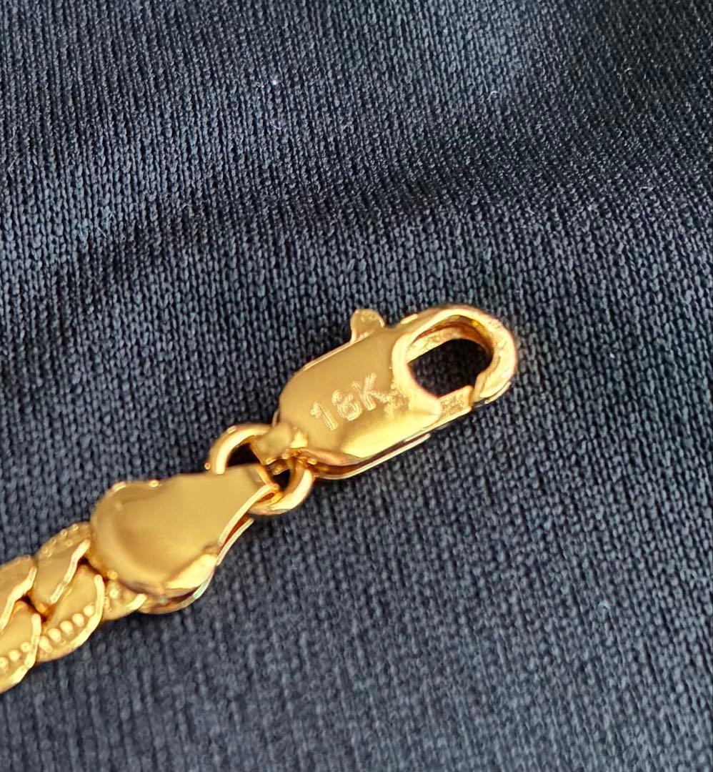 削除予定　18k刻印　20cm 喜平ゴールド 金色ブレスレット