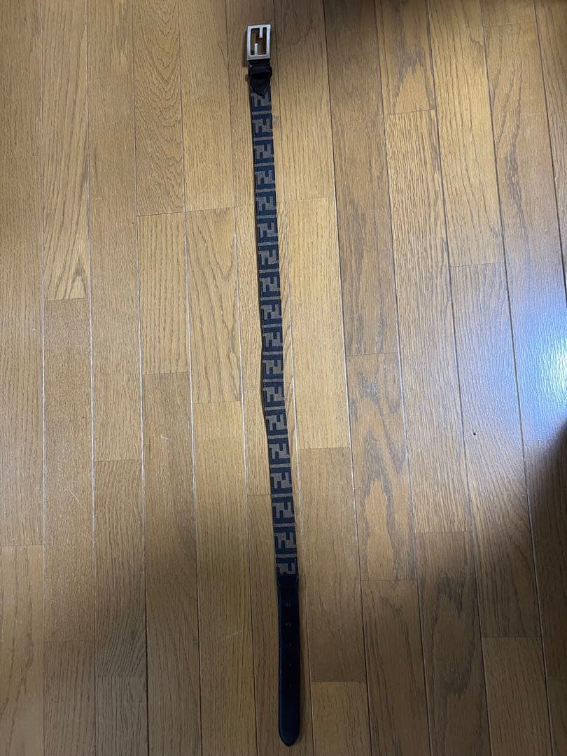 FENDI ズッカ柄 ベルト ブラウン　イタリア製