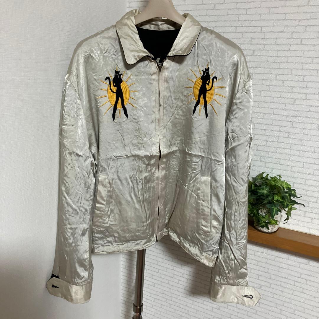 80s 90s クリームソーダ　スカジャン　襟付き　リバーシブル　ヴィンテージ