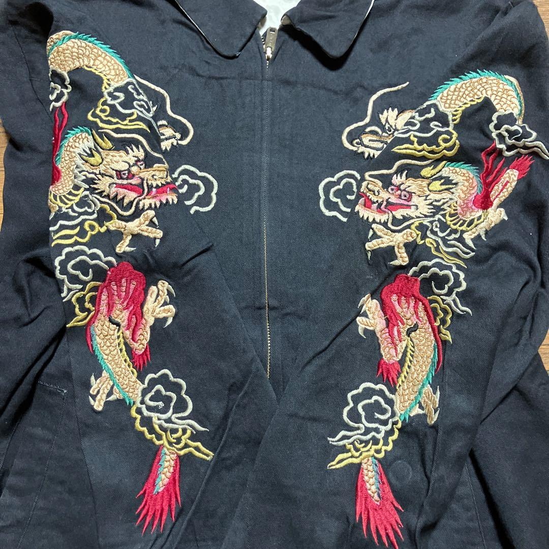 80s 90s クリームソーダ　スカジャン　襟付き　リバーシブル　ヴィンテージ