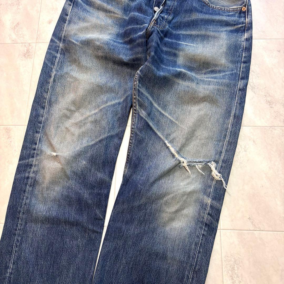 【USA製】リーバイス501 00年 W33 鬼ヒゲ ハチノス デニムパンツ