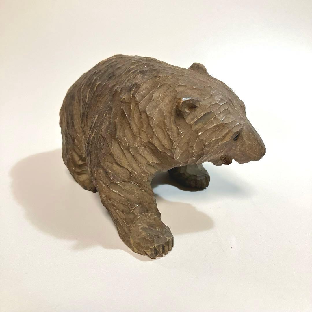 北海道　旭川　古作　木彫りの熊　木彫り熊　木彫熊　アイヌ　一刀彫　民芸　伝統工芸