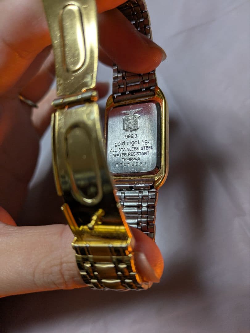 せ*ち様 エルジン インゴット1g レディース時計　不動