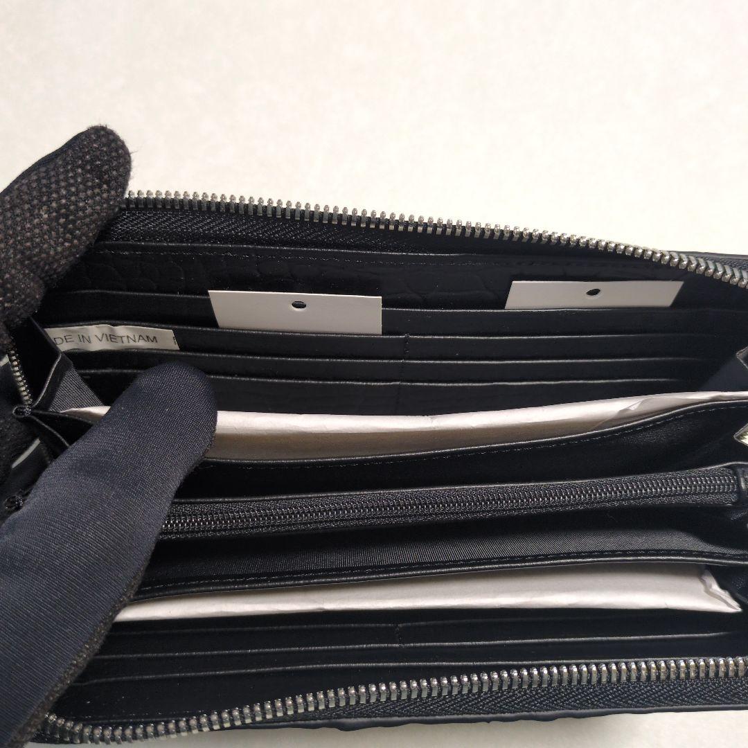 新品　CROCODILE クロコダイルレザー 長財布 ブラック