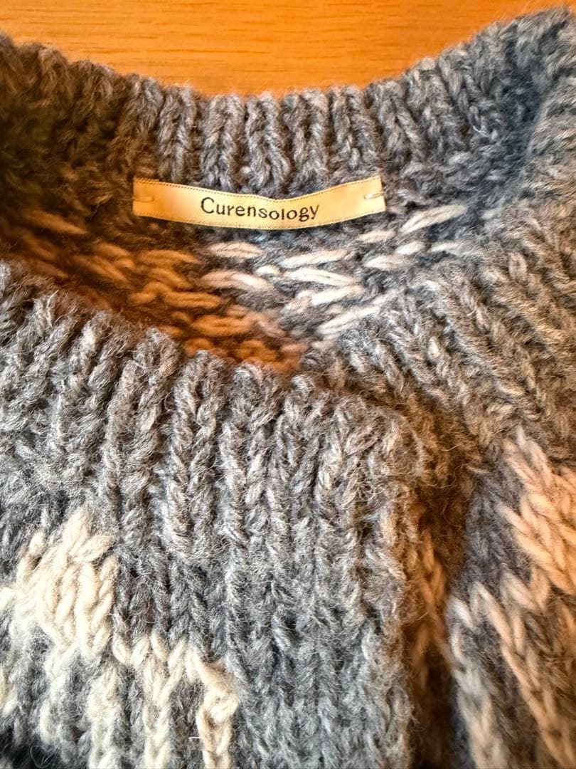 最終値下げです　Curensology ノルマンディ　ニットカーディガン　グレー