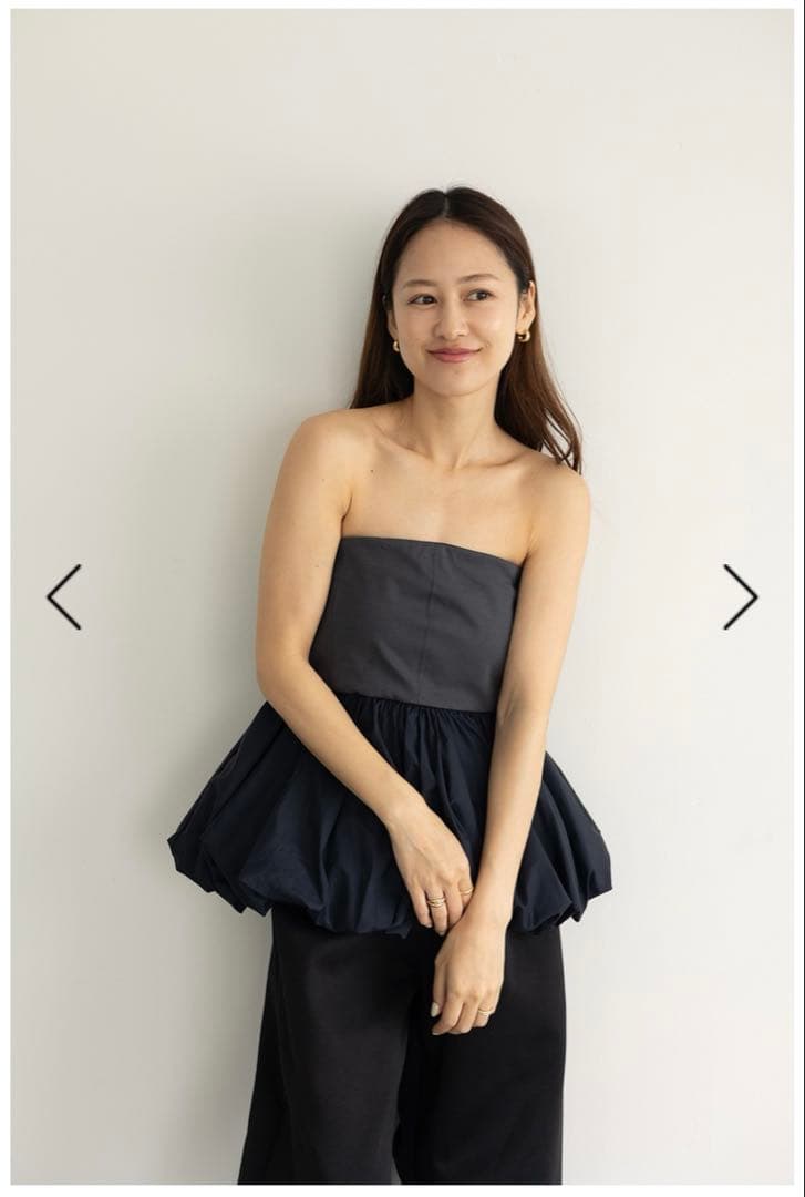 CAVEZA ROSSO 8/7発売 タフタバルーンベアトップ 新品/送料込み