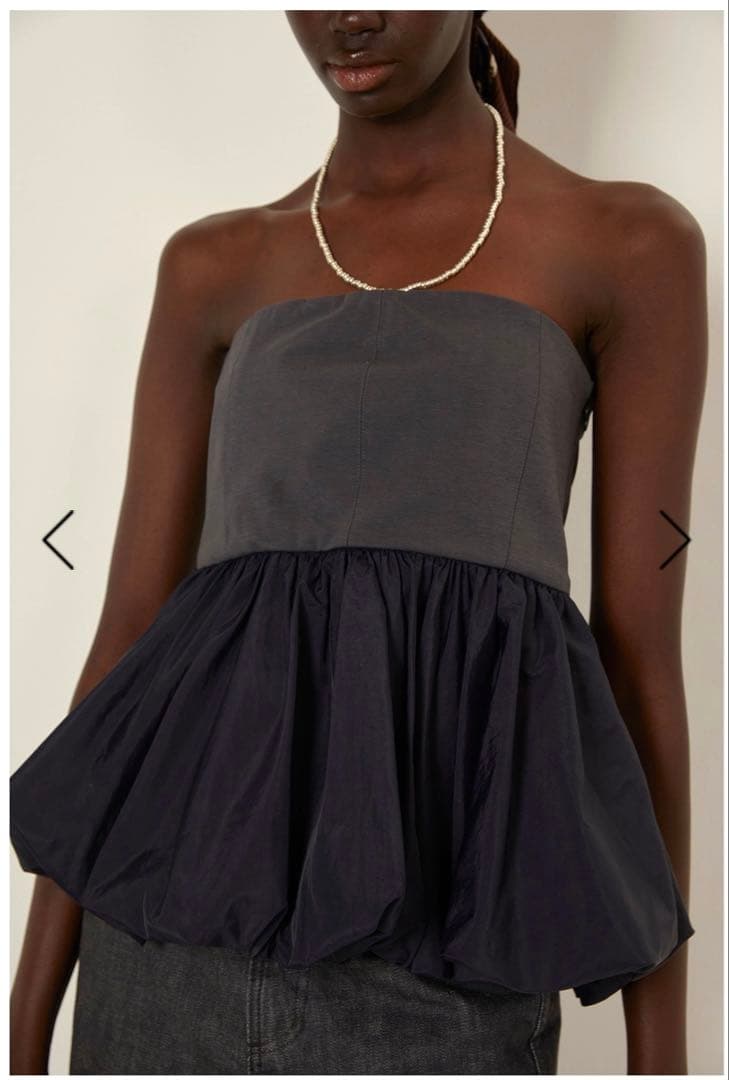 CAVEZA ROSSO 8/7発売 タフタバルーンベアトップ 新品/送料込み