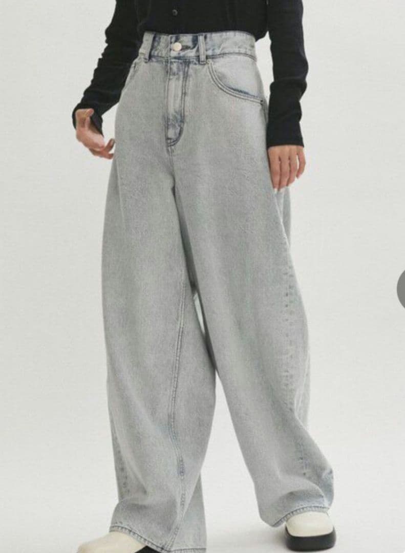 ☆限定sale☆【ADAM ET ROPE'】バックタックワイドデニム