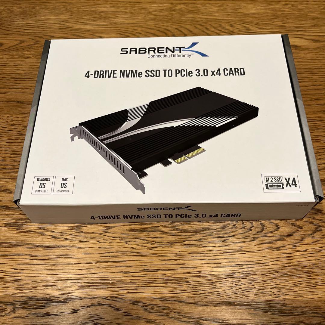 Sabrent 4xM.2 NVMe SSD-PCIe 3.0 x4 変換カード