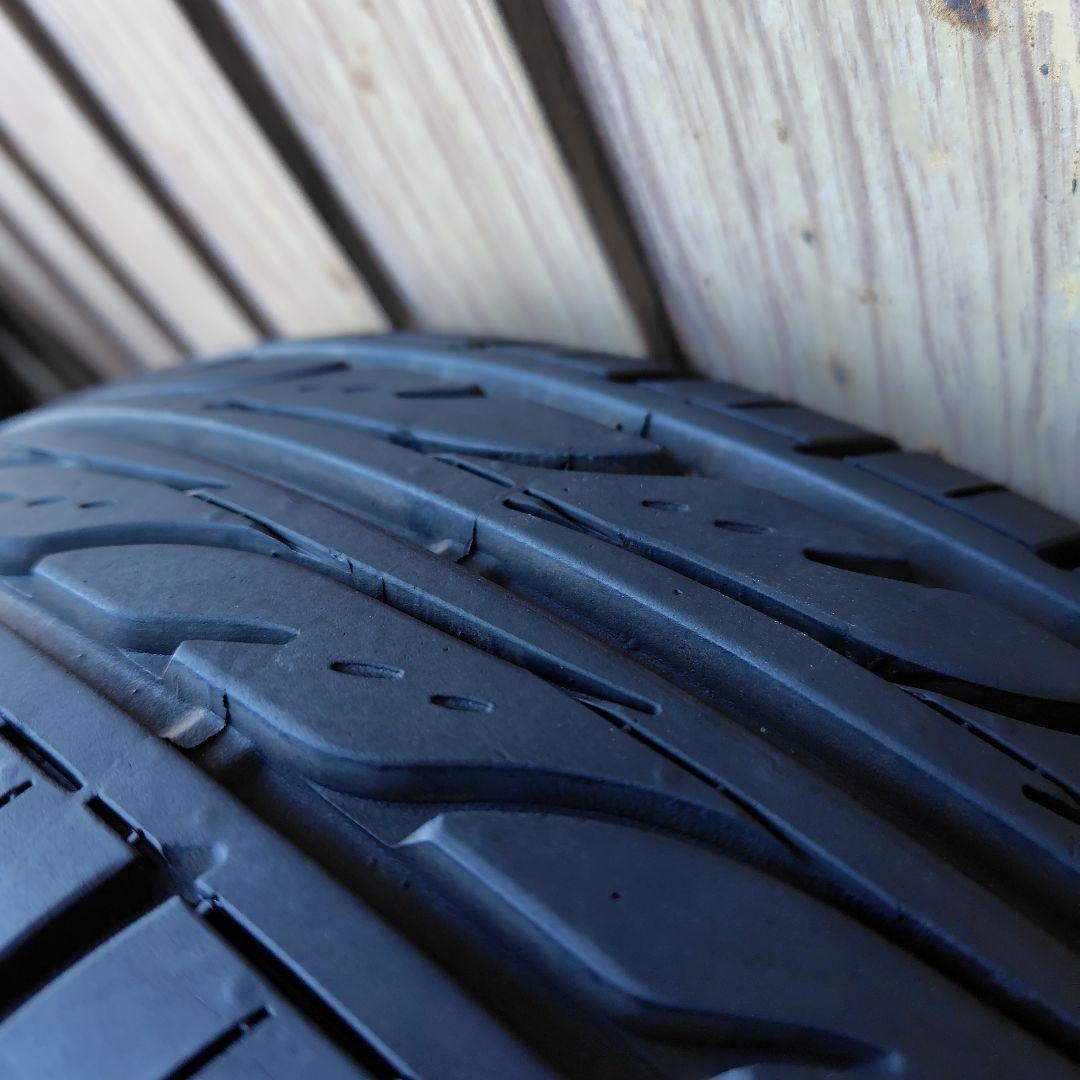 軽自動車用14インチアルミホイールサマータイヤ付。バリ溝美品。