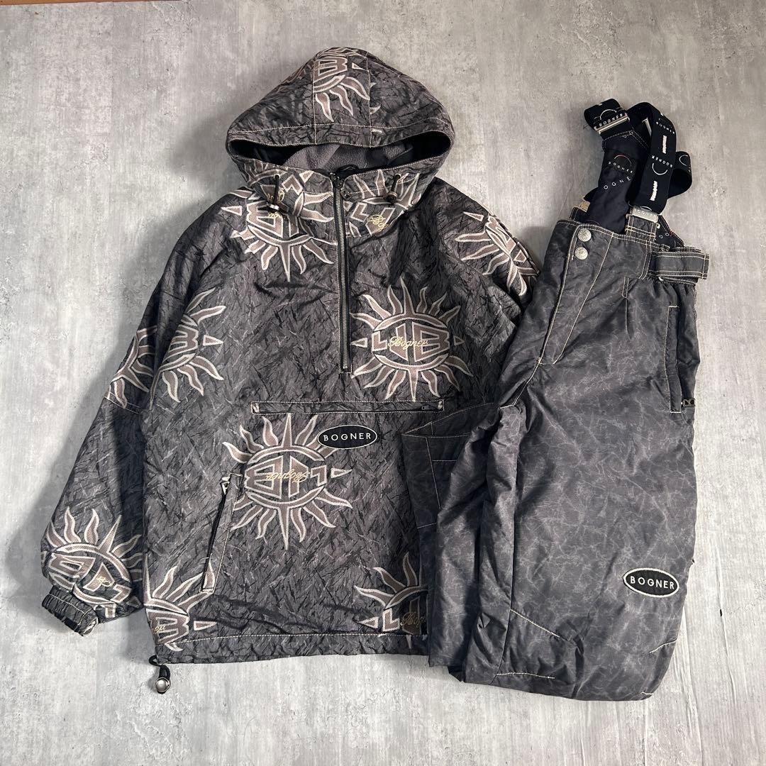 Z208 美品 BOGNER スノボウェア 上下セット メンズ L ハーフジップ