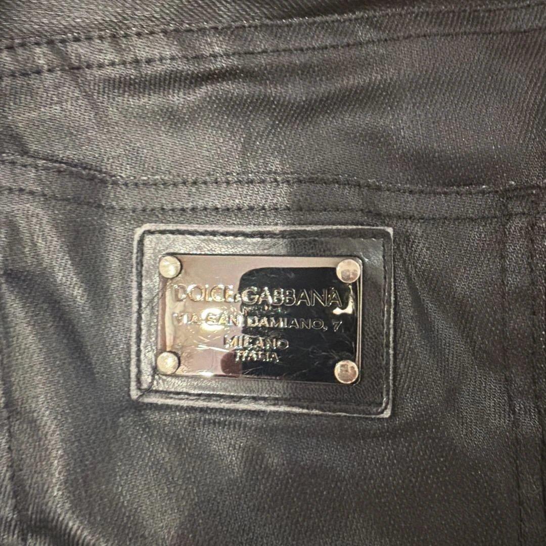 DOLCE&GABBANA archiveコーティングデニム メタルロゴ