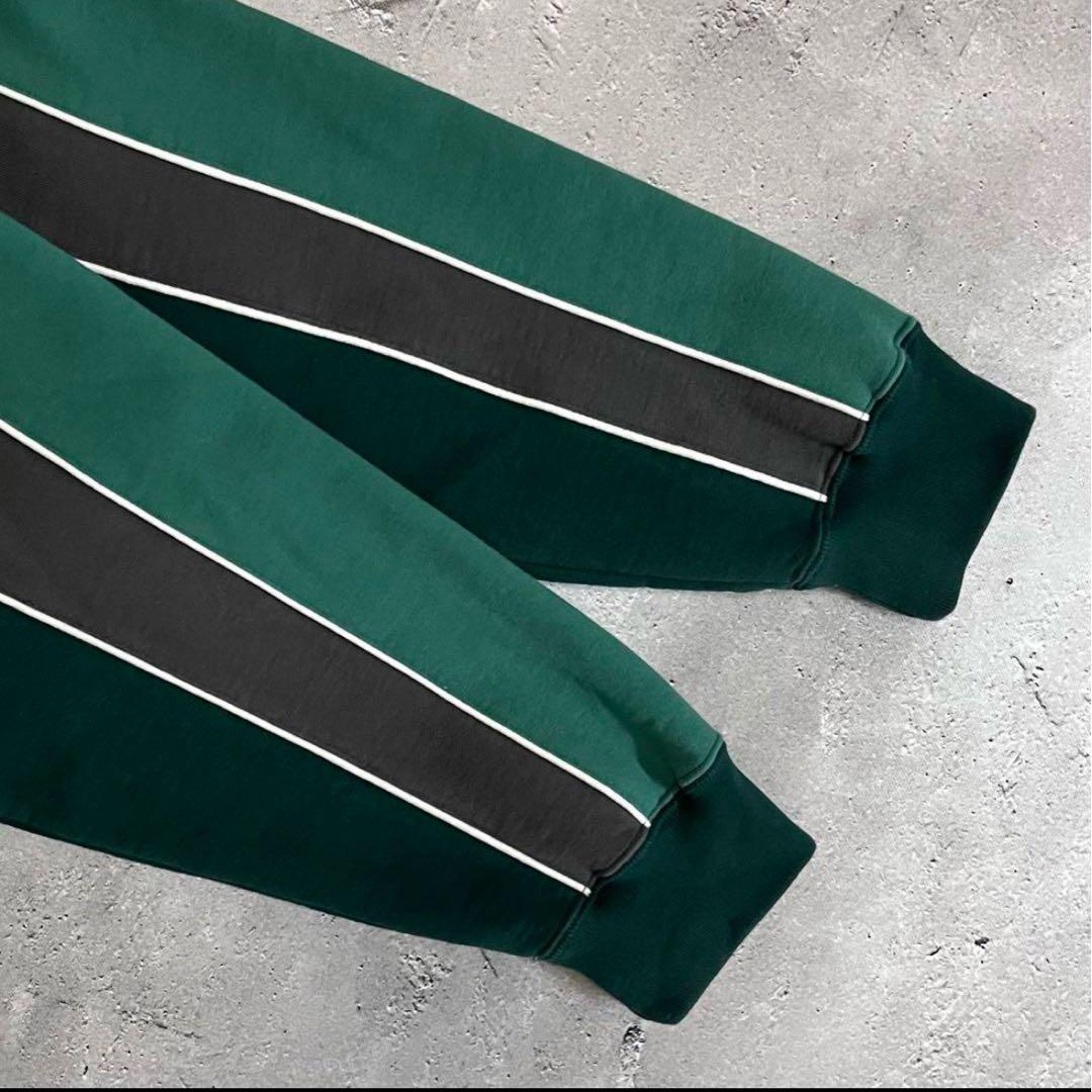 Supreme】トラックパネル ジップパーカー 刺繍 バイカラー 切り替え 緑