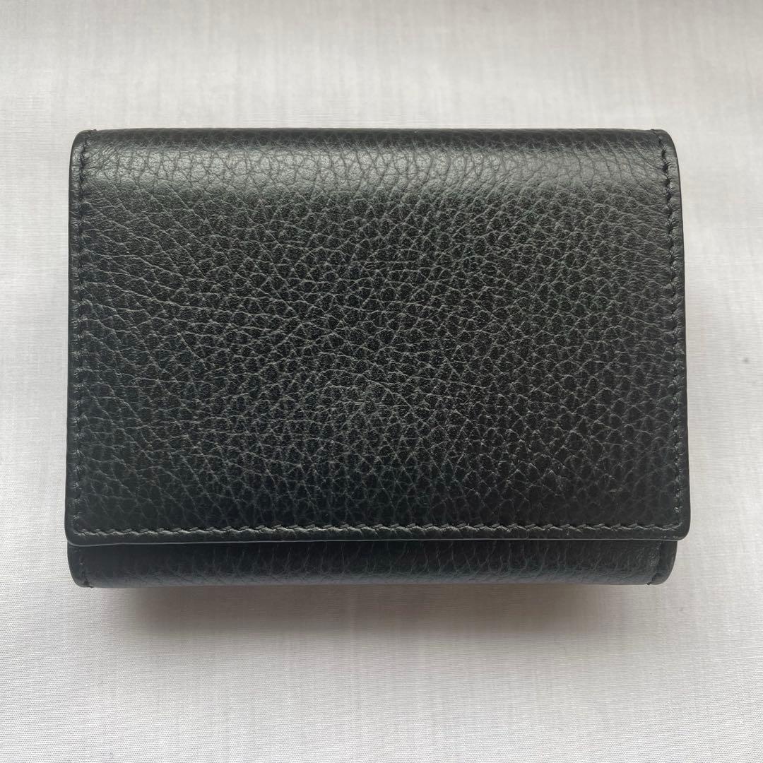 GUCCI ブラックレザー 三つ折り財布