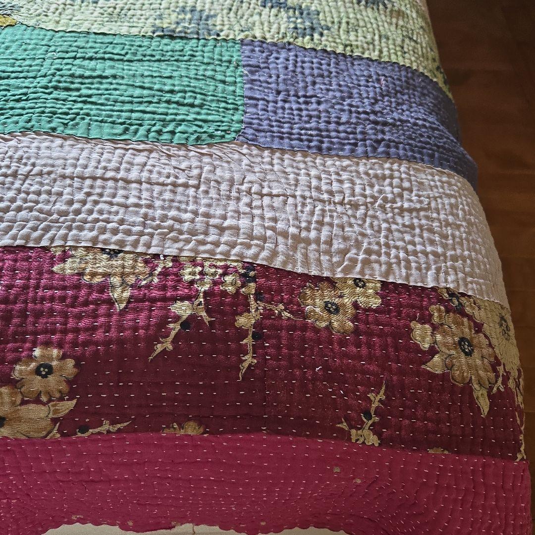 大判サイズ ヴィンテージラリーキルト カンタキルト オールドカンタ④