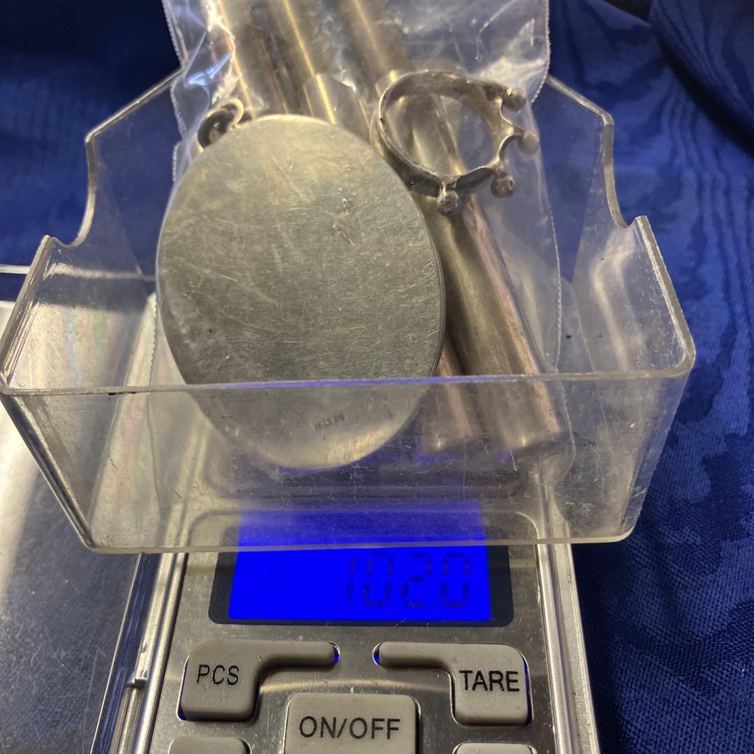 シルバー925 万年筆の部品　指輪　銀細工 アート用品　まとめ100g