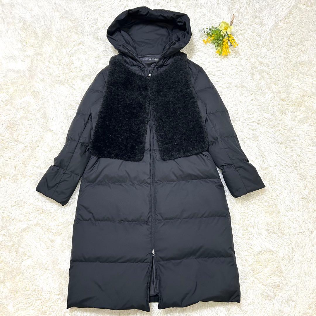 ヒロココシノ　2wayエコファーダウンコート　ブラック　Mサイズ　希少デザイン