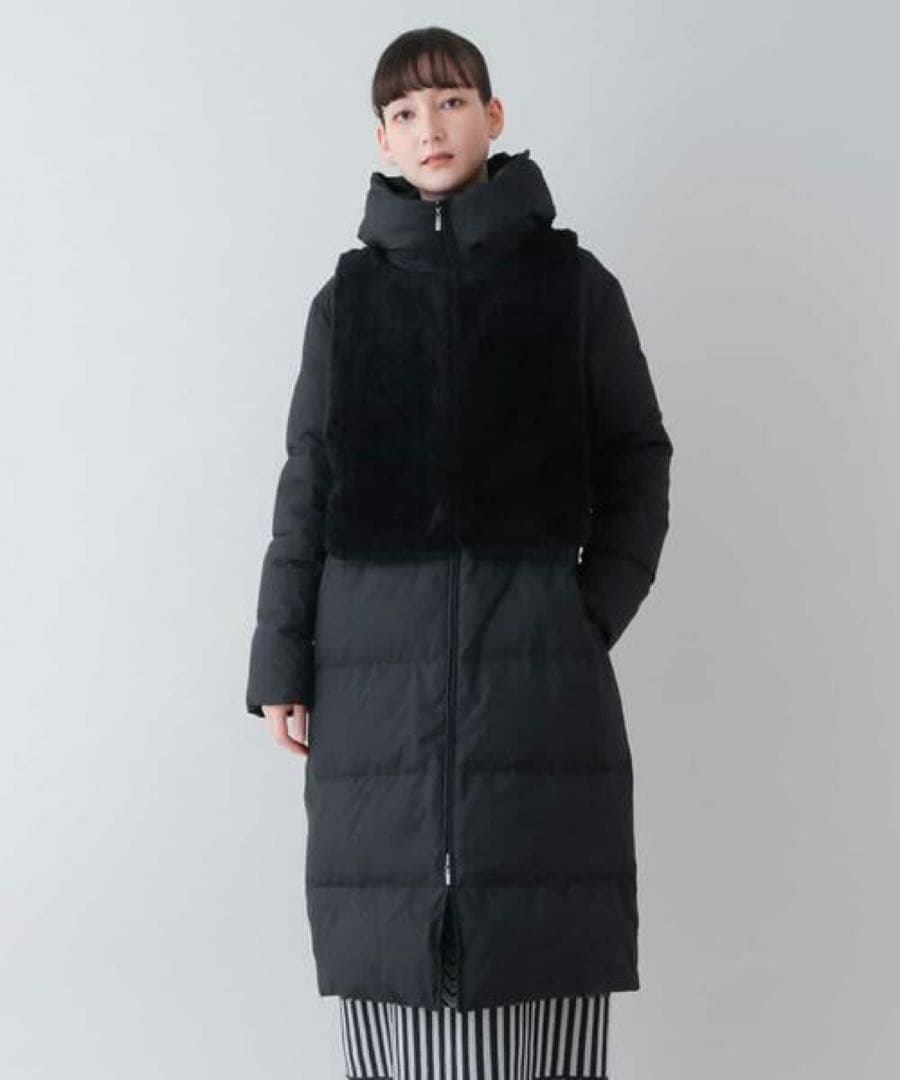 ヒロココシノ　2wayエコファーダウンコート　ブラック　Mサイズ　希少デザイン